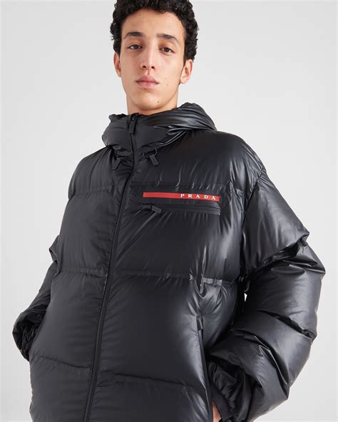 black prada puffer|prada nylon puffer.